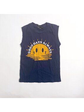 Tiny Whales "Good Days Always" Blue Sunset Tank, Size 4